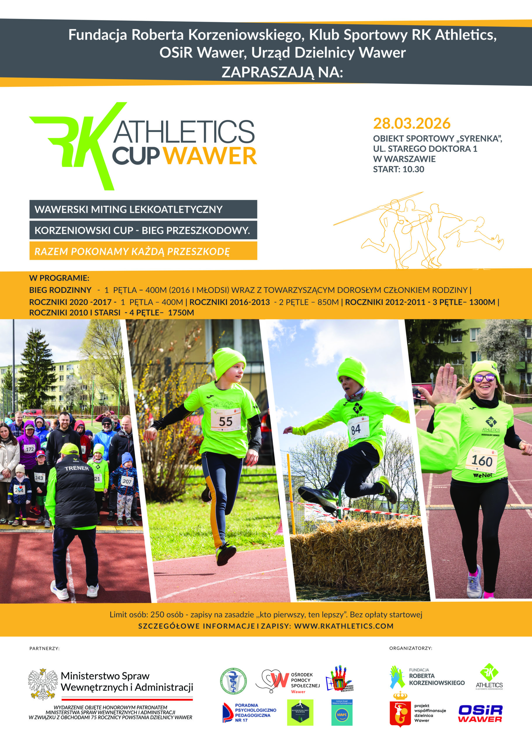 RKAthletics CUP WAWER – bieg przeszkodowy. Razem pokonamy każdą przeszkodę